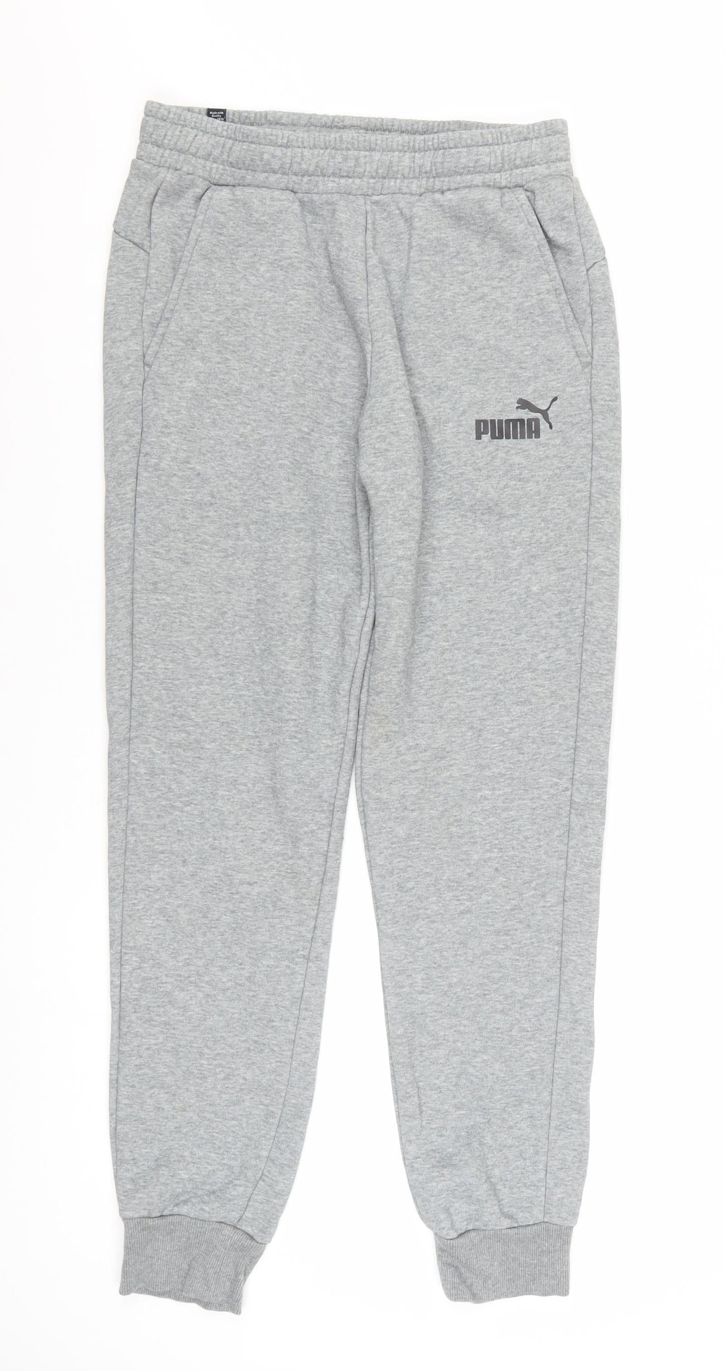 Puma Men’s Grey Sweatpants Joggers M Regular Fit