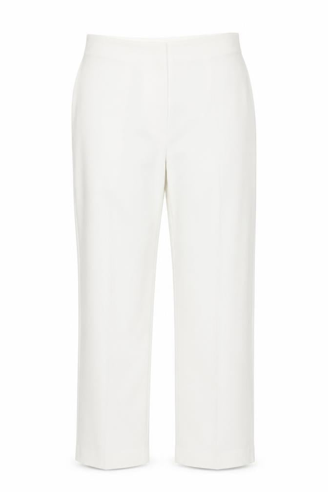 Peruzzi Womens White Straight Leg Trousers Size 14