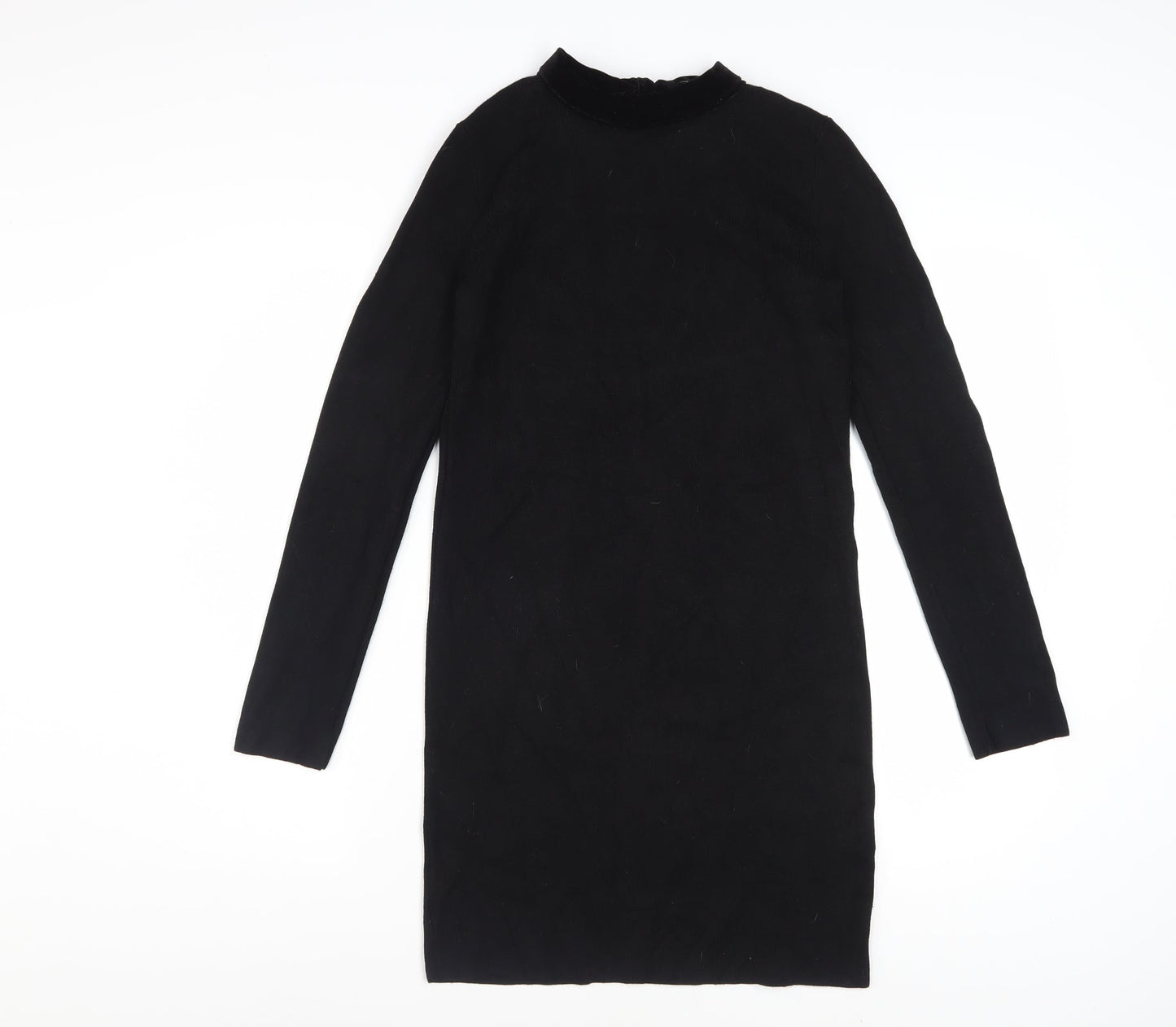 Dorothy Perkins Women Black Size 10 Shift Knee Length Dress