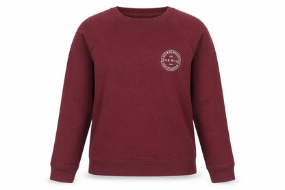 Jack Wills Womens Burgundy Crew Neck Sweatshirt Size UK 8 Cotton Blend