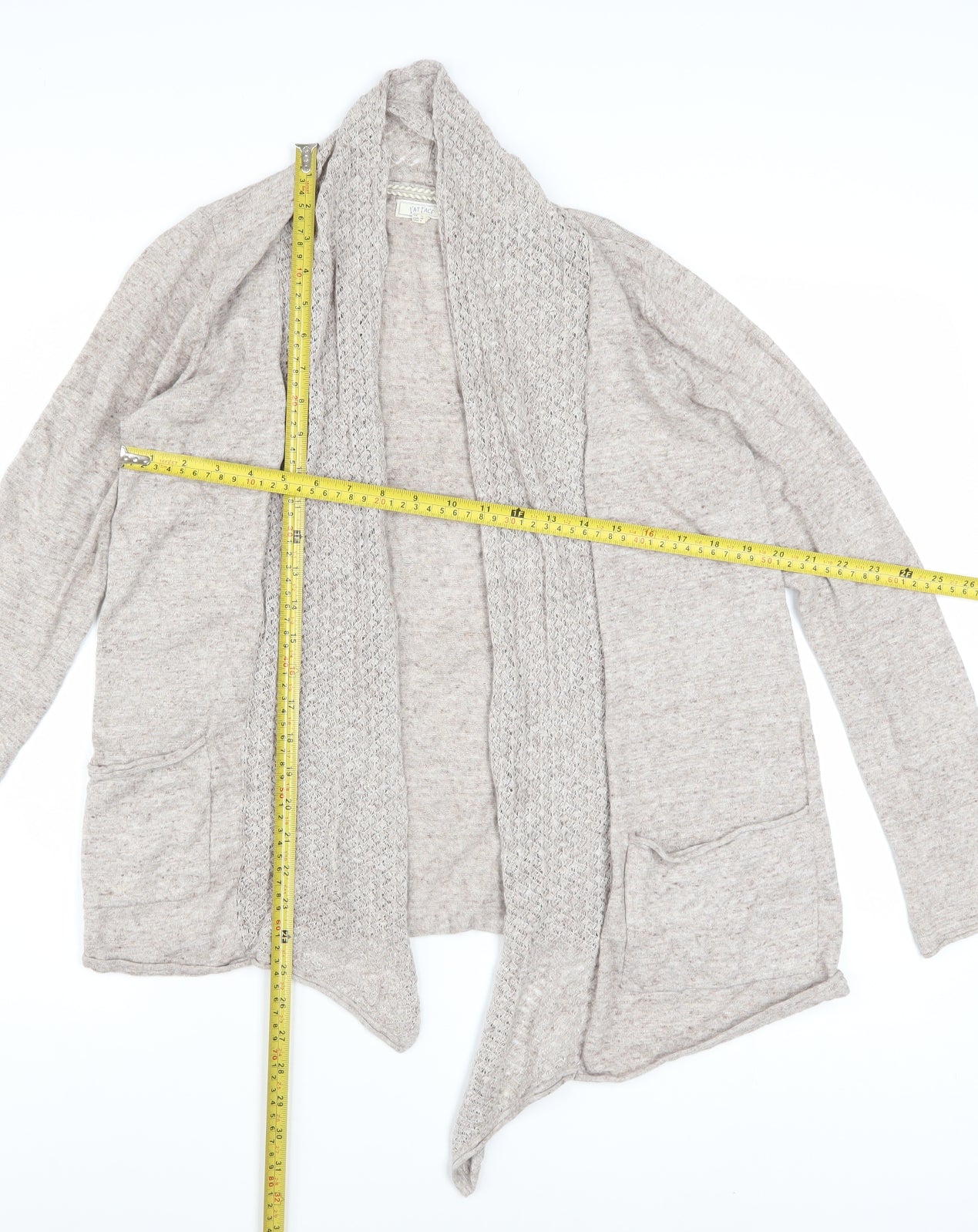 Fat Face Womens Beige Cotton Knit Cardigan UK 12