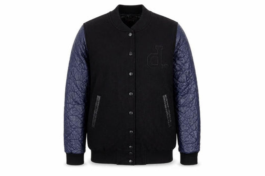Diamond Supply Co. Men's Black Varsity Jacket Size S Quilted Sleeves