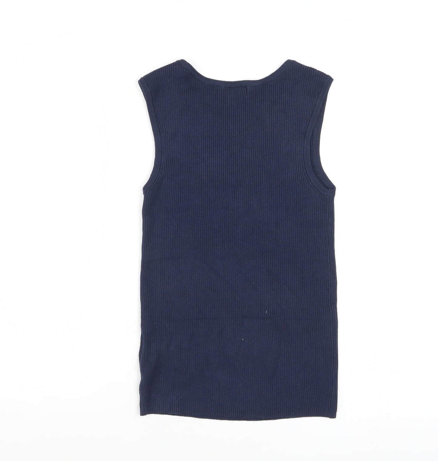 Marks and Spencer Women's Blue Sleeveless Knit Tank Top Size S