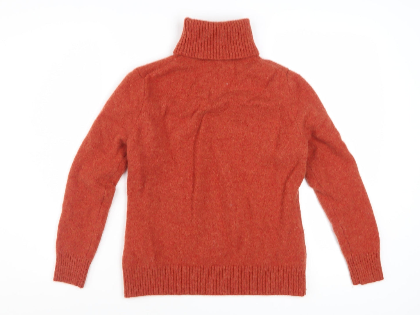 Munrospun Womens Red Lambswool Roll Neck Jumper M