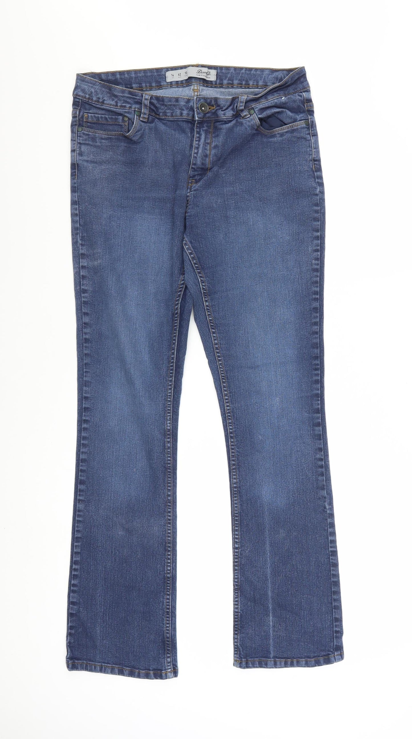 Denim Co Women Blue Bootcut Jeans UK 14 Classic Fit