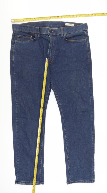Marks and Spencer Men’s Blue Tapered Denim Jeans 38W 29L