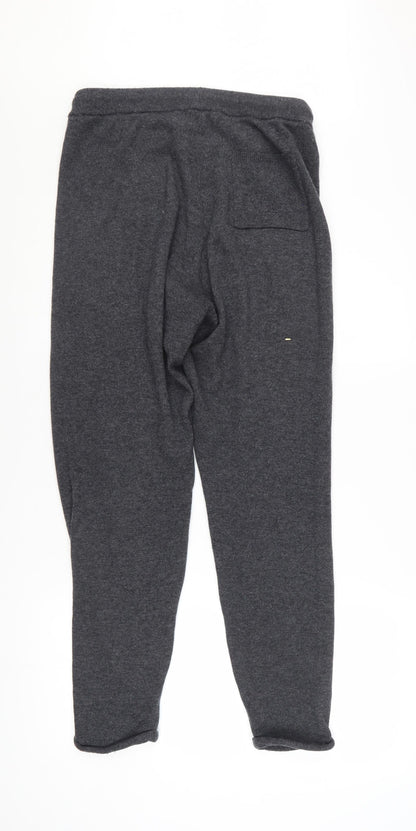 WoolOvers Women Grey Wool Cashmere Jogger Trousers Small