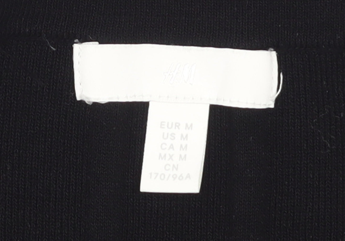 H&M Women Black Size 12 Collared Knit T-Shirt Dress