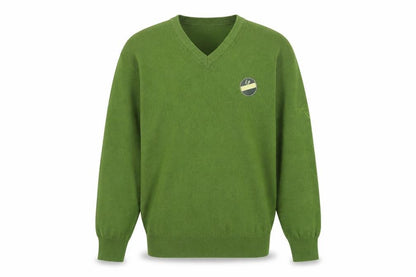 Callaway Men's Green Wool V-Neck Golf Jumper Size S