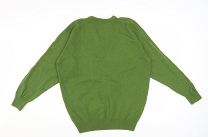 Callaway Men's Green Wool V-Neck Golf Jumper Size S