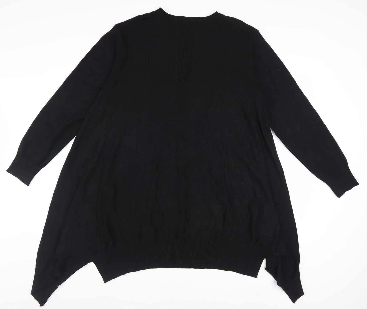Roman Women’s Black Size 16 Tunic Jumper with Button Detail