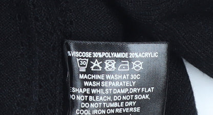 Roman Women’s Black Size 16 Tunic Jumper with Button Detail