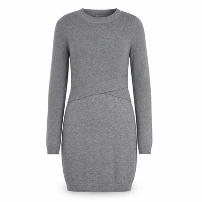 ASOS Women Grey Jumper Dress Size 10 Long Sleeve Knit