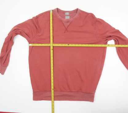 GAP Men's Red Cotton Crew Neck Pullover Sweatshirt Size L