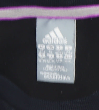 Adidas Women Black Long Sleeve Crew Neck Pullover Sweatshirt Size M