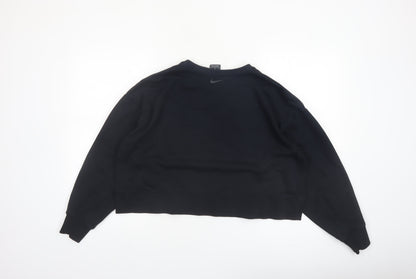 Nike Womens Black Dri-Fit Crew Neck Pullover Sweatshirt M