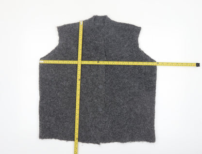 Marks and Spencer Womens Grey Knit Sleeveless Button Vest L