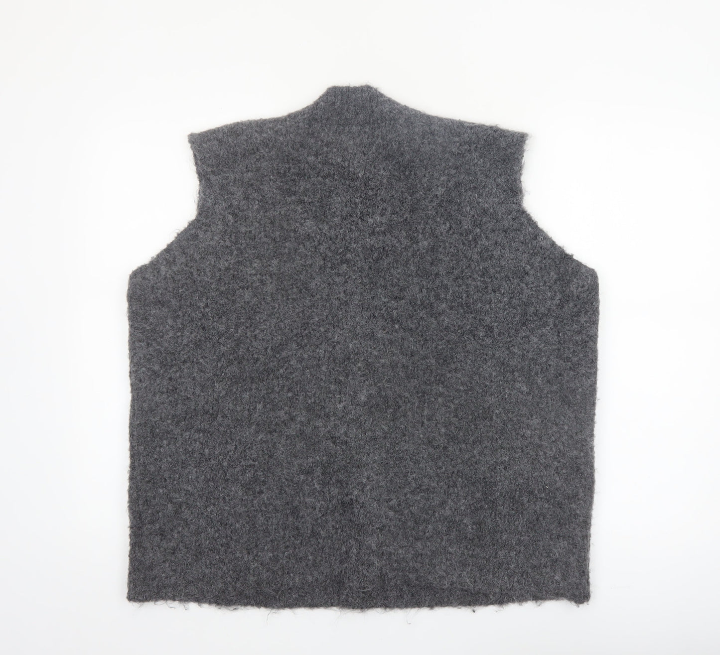 Marks and Spencer Womens Grey Knit Sleeveless Button Vest L