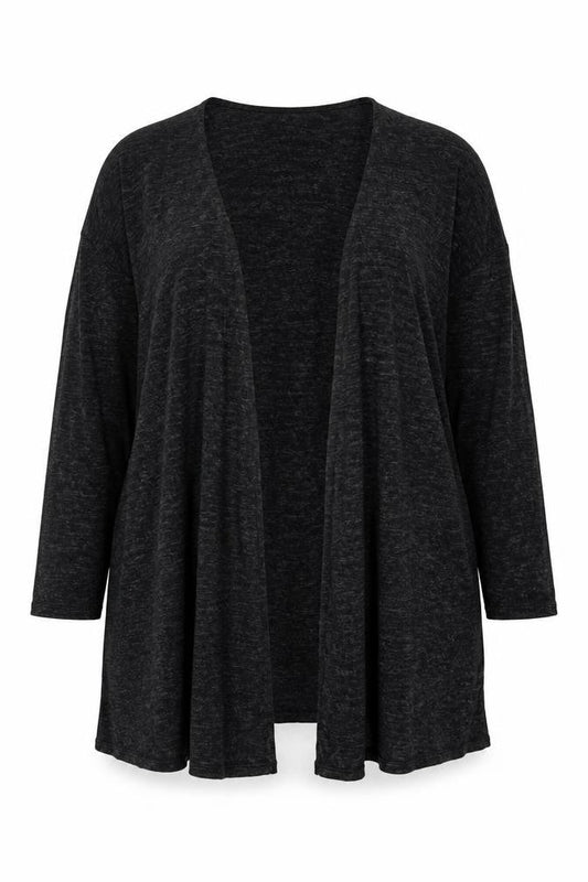 Bonmarché Women's Black Size 22 Long Sleeve Open Cardigan