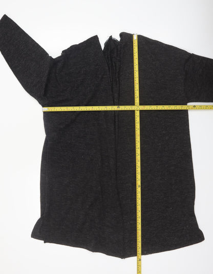 Bonmarché Women's Black Size 22 Long Sleeve Open Cardigan