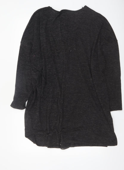 Bonmarché Women's Black Size 22 Long Sleeve Open Cardigan