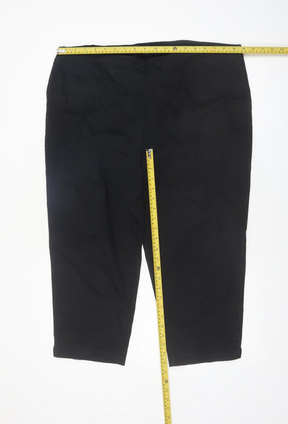 Marks and Spencer Women’s Black Capri Trousers Size 18 Cotton Blend