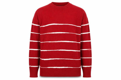 Next Womens Red Striped Crew Neck Acrylic Jumper L