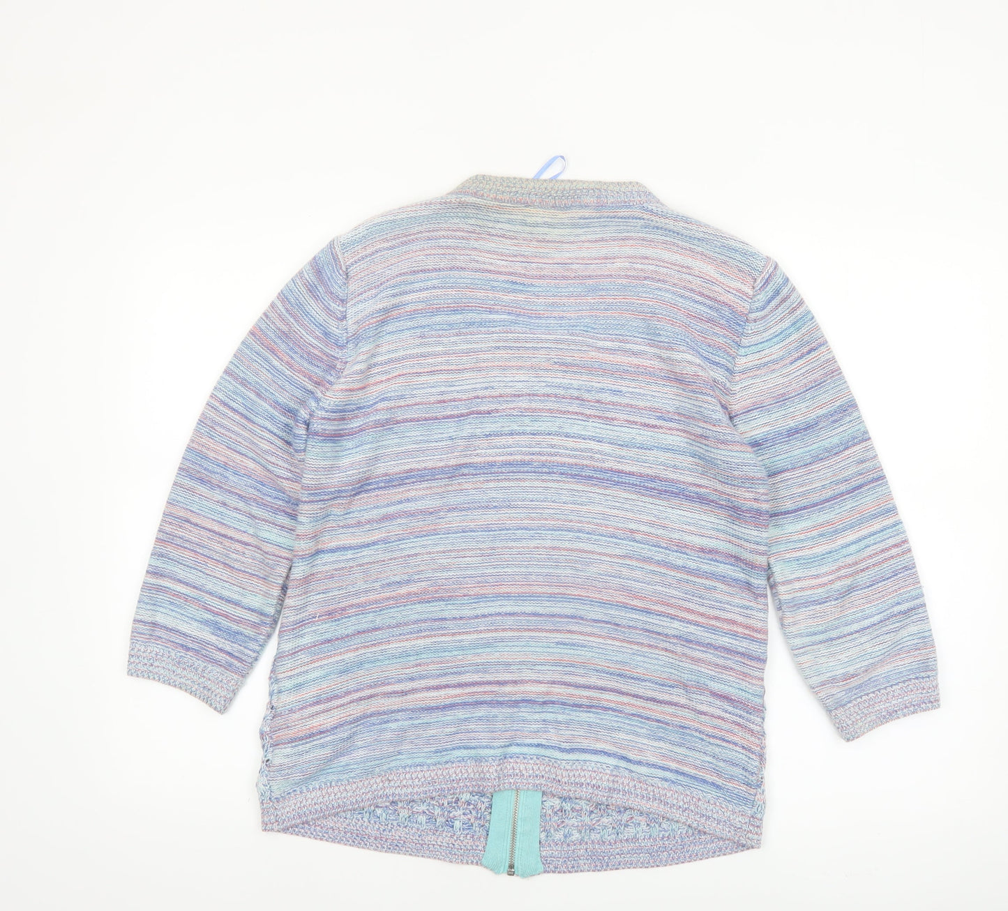Marks and Spencer Women’s Multicoloured Cotton Knit Full Zip Jumper Size 14