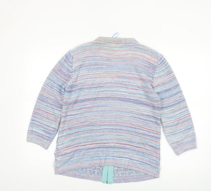 Marks and Spencer Women’s Multicoloured Cotton Knit Full Zip Jumper Size 14