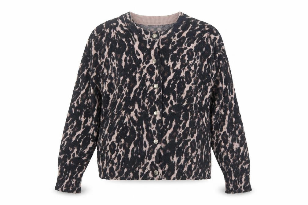 Nutmeg Women's Multicoloured Animal Print Cardigan Size 14