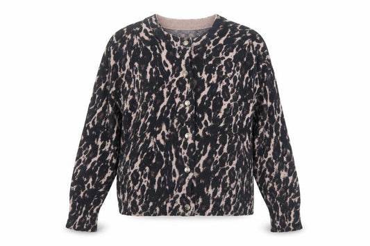 Nutmeg Women's Multicoloured Animal Print Cardigan Size 14