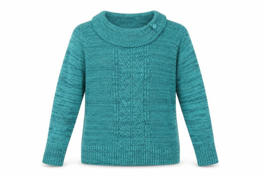Bonmarché Womens Green Cowl Neck Cable Knit Jumper Size M