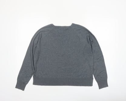 ZARA Womens Grey Long Sleeve Knit Pullover Jumper Size S