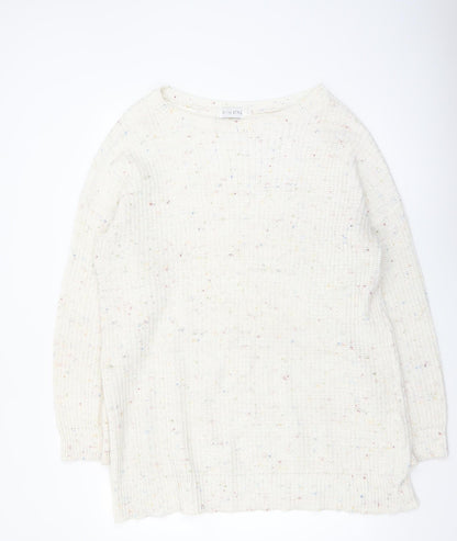 In The Style Women's Ivory Chunky Knit Pullover Jumper Size S
