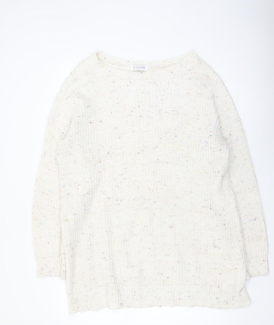 In The Style Women's Ivory Chunky Knit Pullover Jumper Size S
