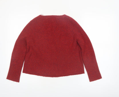 Louche Women's Red Embroidered Bee Knit Jumper Size 10