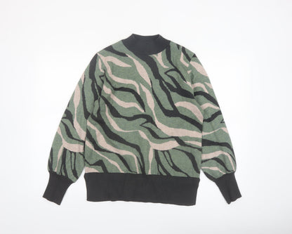 Marks and Spencer Women's Green Animal Print Pullover Jumper Size S