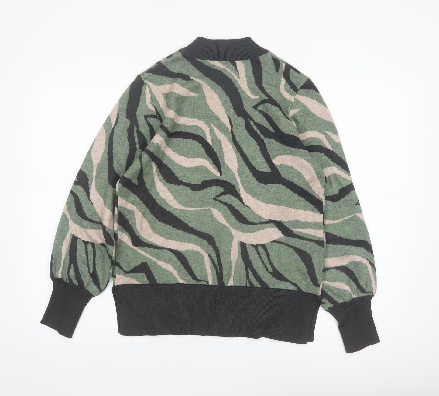 Marks and Spencer Women's Green Animal Print Pullover Jumper Size S