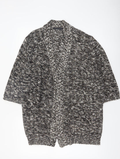 David Emanuel Women's Multicoloured XL Chunky Knit Open Cardigan