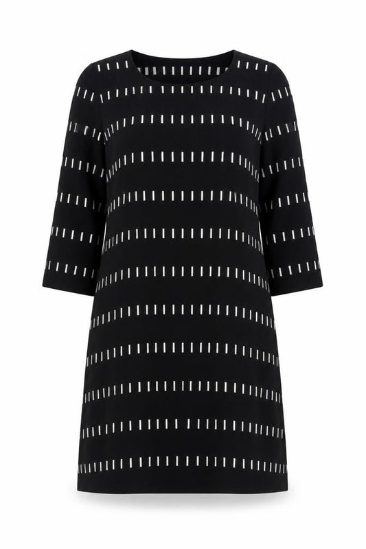 Bravissimo Women’s Black White Shift Dress Size 14 Viscose Stretch