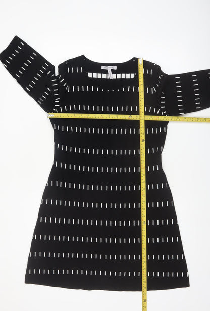 Bravissimo Women’s Black White Shift Dress Size 14 Viscose Stretch