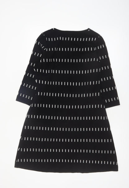 Bravissimo Women’s Black White Shift Dress Size 14 Viscose Stretch