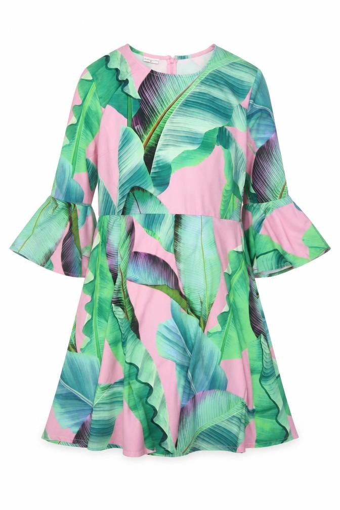 Every Cloud Womens Multicoloured Tropical A-Line Dress Size 14