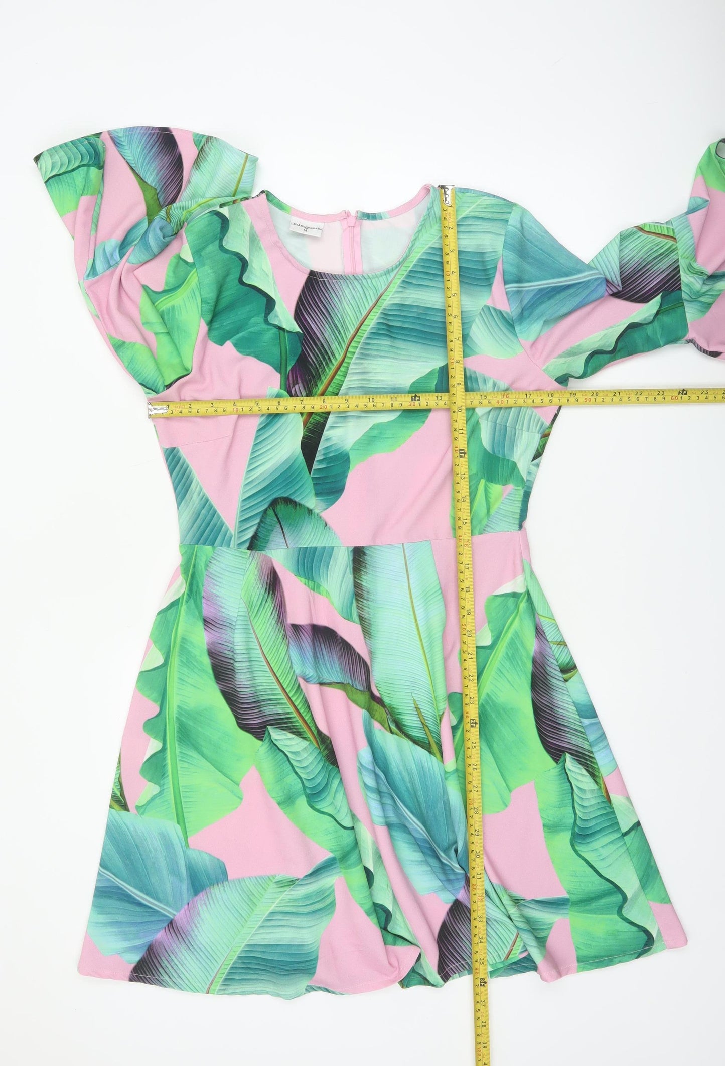 Every Cloud Womens Multicoloured Tropical A-Line Dress Size 14