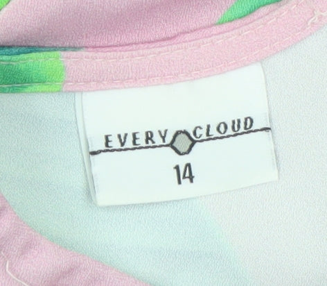 Every Cloud Womens Multicoloured Tropical A-Line Dress Size 14