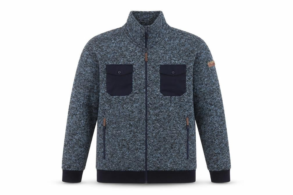 Atlas For Men Blue Fleece Full Zip Jacket Mens L Outdoor Casual