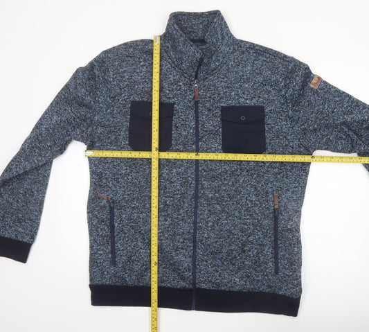 Atlas For Men Blue Fleece Full Zip Jacket Mens L Outdoor Casual