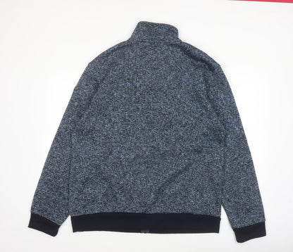 Atlas For Men Blue Fleece Full Zip Jacket Mens L Outdoor Casual