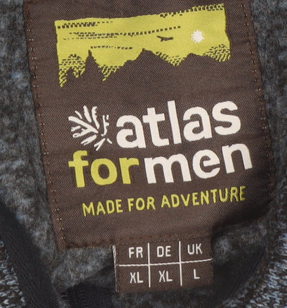 Atlas For Men Blue Fleece Full Zip Jacket Mens L Outdoor Casual