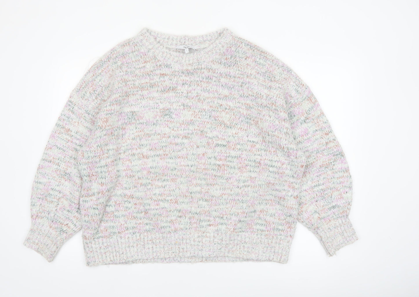 Next Womens Multicoloured L Chunky Knit Relaxed Pullover Jumper